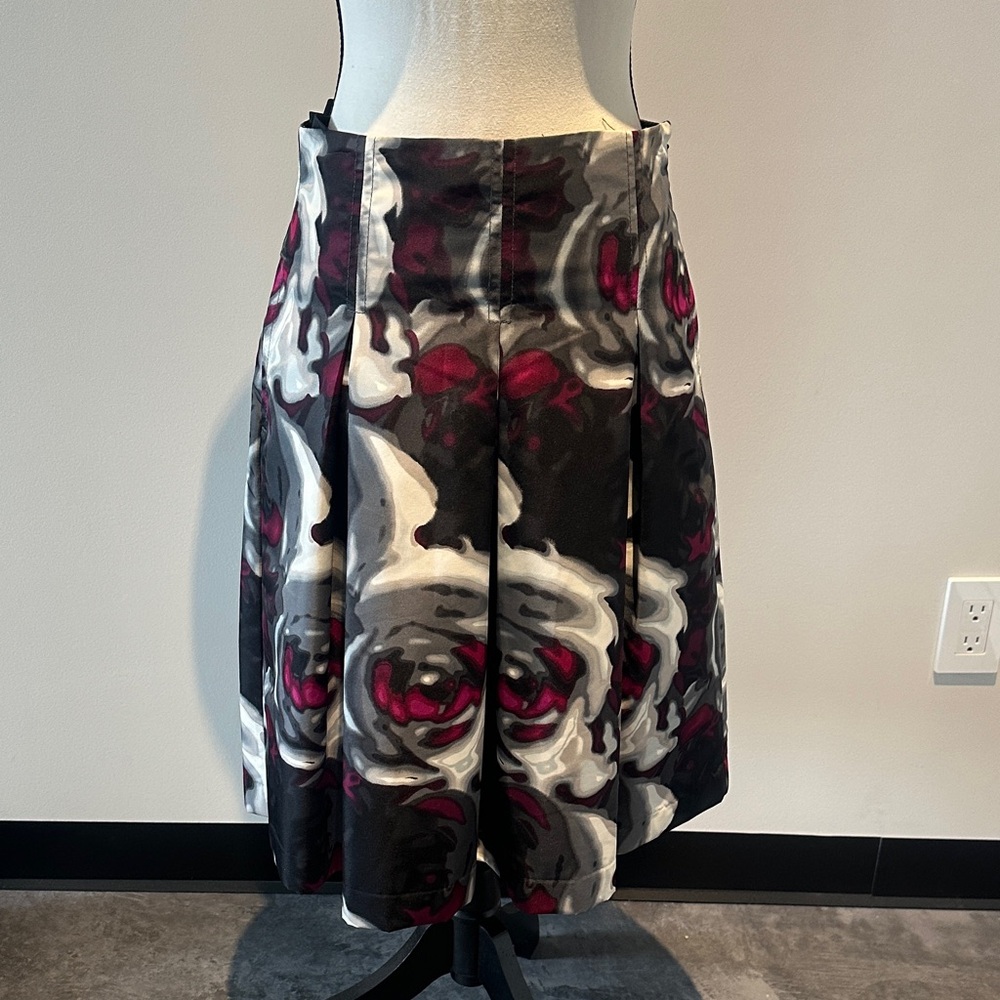 Express A-Line Skirt in Black, White & Berry Swirl